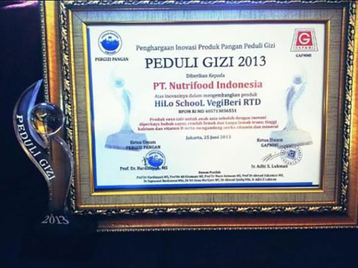 Detail Penghargaan Peduli Gizi 2013